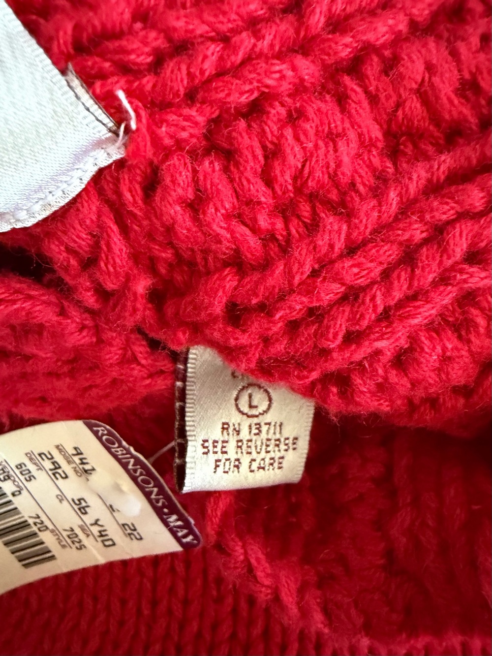 Vtg Karen Scott sweater features a vibrant, Cottagecore hand-knit Baking Theme - Picture 8 of 11